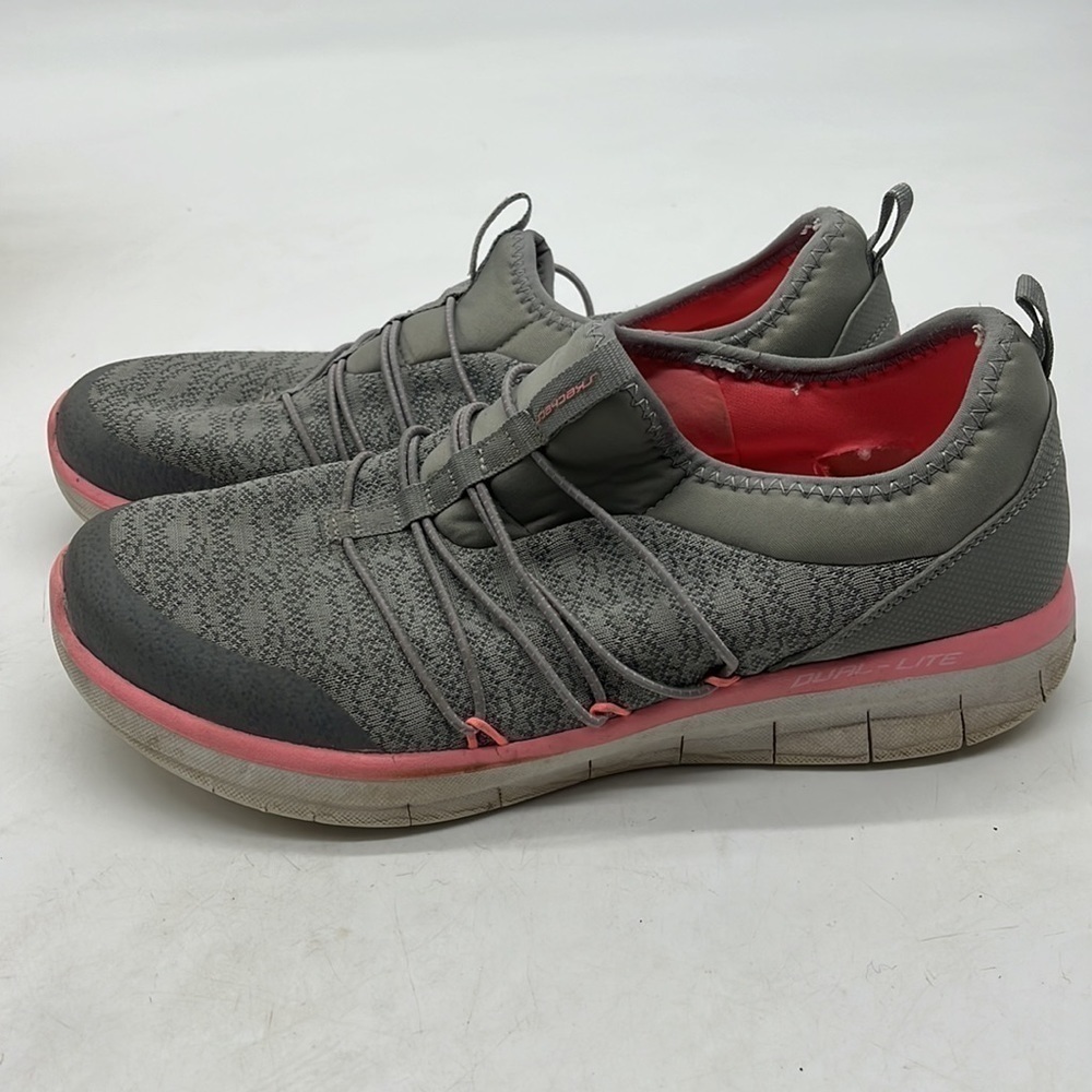 Sketchers Gray Pink Slip On Sneakers with Memory Foam Footbed 8.5. SKT2420C - Picture 3 of 8